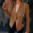 thumbnail image 2 of WEAIXIMIUNG Veste de Moto pour Femmes Automne et Hiver Mode Décontractée Couleur Unie Col à Revers Poche Zippée Manches Longues Veste Décontractée, 2 of 6