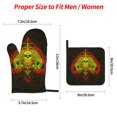 thumbnail image 3 of ZICANCN Oven Mitts and Pot Holders Sets, Red Skeleton Ace Print Baking Sets Kitchen Heat Resistant 4 Pieces, 3 of 8