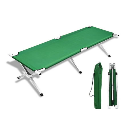 Folding Camping Cot Portable Iron Folding Bed Outdoor Sleeping Bed for Outdoor Travel Office Walmart