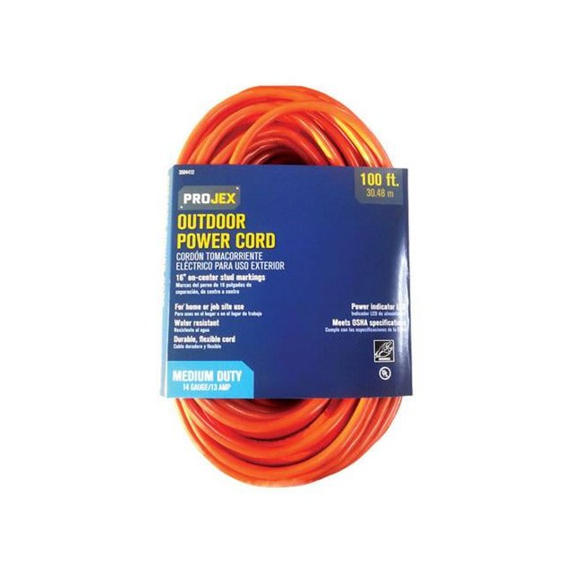 Projex 3504412 Rallonge Orange de 100 Pi pour Intérieur et Extérieur