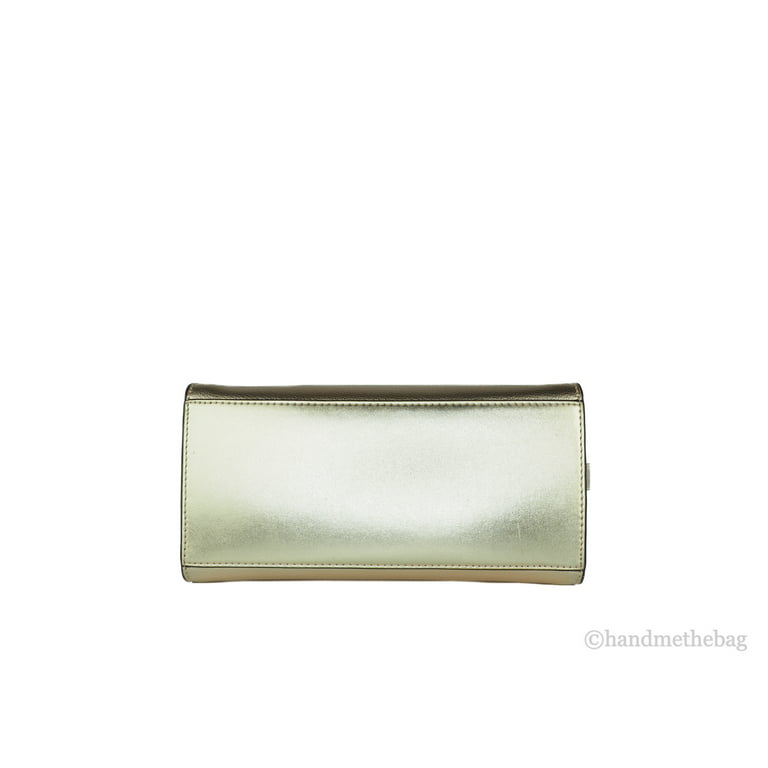 Michael Kors - Avril Small Pebble Leather Top Zip Satchel Crossbody Handbag (pale Gold)