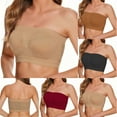 thumbnail image 3 of Nnhblu Strapless Bras for Women Wireless Bras for Women Support Brown Workout Yoga Sports Bras,S-6XL, 3 of 3