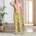 thumbnail image 5 of Uemuo Floral Strawberr Pattern Men's Wide Leg Palazzo Lounge Pants with Pockets Light Weight Loose Comfy Casual Pajama Pants-Large, 5 of 9