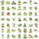 thumbnail image 3 of Cartoon animal frog stickers, set of 50, waterproof and UV resistant, for gadgets., 3 of 5