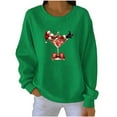 thumbnail image 2 of UQJfacai Christmas Sweatshirts for Women Christmas Tree Print Crewneck Sweater Ribbed Loose Fit Long Sleeve Xmas Holiday Pullover Tops, 2 of 4