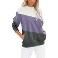 thumbnail image 1 of 2DXuixsh Chandail en Molleton pour Femmes Col Rond Manches Longues Chandail en Molleton Uni Décontracté Mignon Haut Manches Longues Mode Ample Pp1 Taille P, 1 of 5