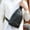 Black, variant on Clearance Men's Soft Leather Chest Bag Stylish One-Shoulder Bag Waterproofing Casual Business Crossbody Sling Bag Grocery & Essentials