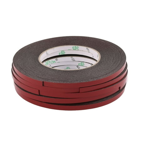 5pcs 6x1mm Dual Sided Sponge Tape Adhesive Sticker Foam Glue Strip Sealing 33Ft