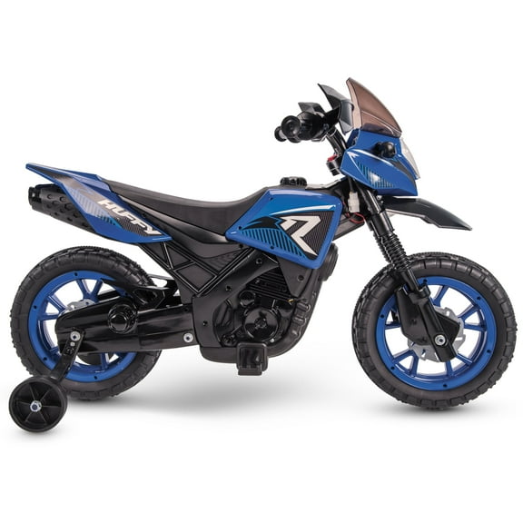 Huffy 6V Motorcycle Kids' Battery Ride-On, Fits Riders 3 to 7 Years Old, Blue, Child, Boy's