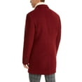 thumbnail image 3 of Calvin Klein Men’s Slim Fit Wool Blend Overcoat Jacket Coat, Red, 46T, 3 of 3