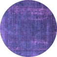 thumbnail image 1 of Ahgly Company Indoor Round Oriental Purple Industrial Area Rugs, 3' Round, 1 of 4
