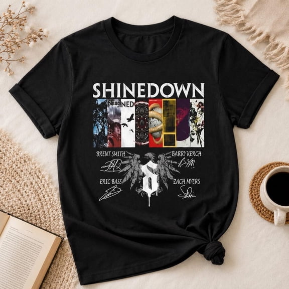 Shinedown Band Signatures Graphic T-shirt, Shinedown Rock Band Tour 2026 Shirt