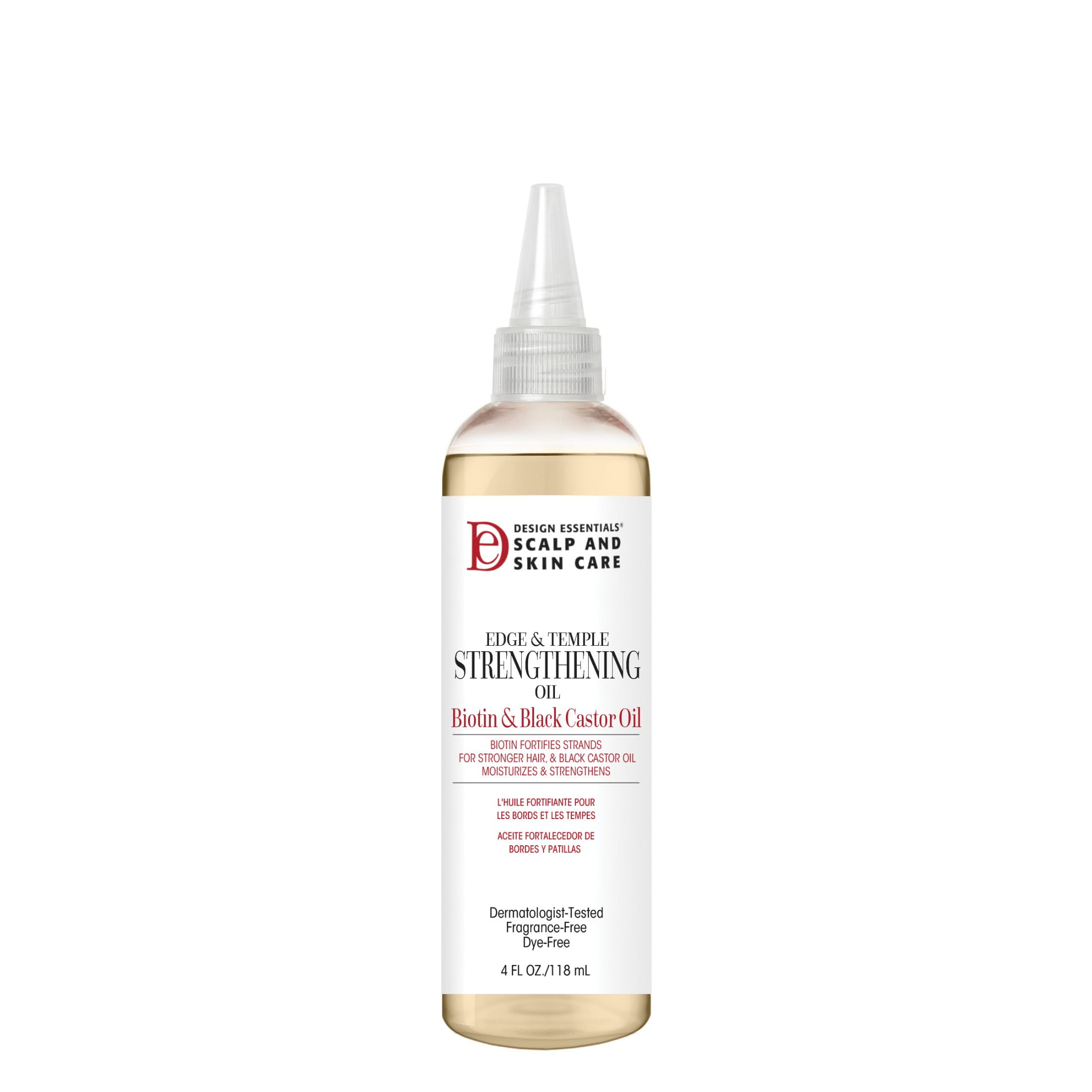 Design Essentials Edge & Temple Strengthening Serum w Biotin & Black Castor Oil 4 FL OZ