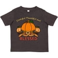 thumbnail image 3 of Inktastic Thankful Grateful and Blessed Pumpkins and Sunflower Boys or Girls Toddler T-Shirt, 3 of 5