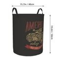 thumbnail image 4 of DouZhe Waterproof Collapsible Large Laundry Baskets, Vintage Classic American Motorcycle Prints Circular Hamper with Handles, 4 of 7