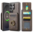 thumbnail image 2 of MAGKING Case For Samsung Galaxy S26 Ultra 5G, RFID Blocking, PU Leather,Compatible With MagSafe Detachable 2 In 1 Wallet With Card Slots,Metal Ring Kickstand Magnetic Protective Cover,Coffee, 2 of 8