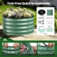 thumbnail image 6 of GVDV Raised Garden Bed Outdoor, 2Pcs 2x2x1ft Metal Raised Beds Kit for Backyard, Round Garden Beds for Gardening Vegetables Flowers Fruits Herbs, Easy Assembly, 6 of 7