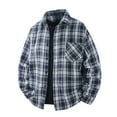 thumbnail image 4 of Men's Color Block Plaid Print Long Sleeve Crew Neck Sweater Pullover Tops Trend Oversized Plaid Shirt Unisex Boyfriend Style,Black XXXL, 4 of 6
