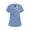 Tops-104Light Blue, variant on Scrub Tops Women Cross V-Neck Contrast Piping Work Tops Short Sleeve Professional Tops Side Tie Waist Medical Nurse Uniform outfits