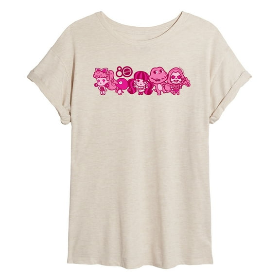 Mattel - 80Th Lineup Pink  - Women's Oversized T-Shirt