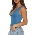 thumbnail image 5 of XFLWAM Women's Sexy Plunge Deep V Neck Tank Top Sleeveless V Backless Workout Yoga Crop Tops, 5 of 9