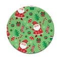 thumbnail image 2 of WIRESTER 7.88 in Round Mouse Pad with Non-Slip Rubber Base for Computers, Laptop, Office & Home - Light Green Happy Santa Christmas Pattern, 2 of 5