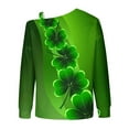 thumbnail image 4 of Femmes Tops Femmes St. Patrick'S Day Imprimé Sweat-Shirt Graphique Manches Longues Pull-Over Tops, 4 of 5