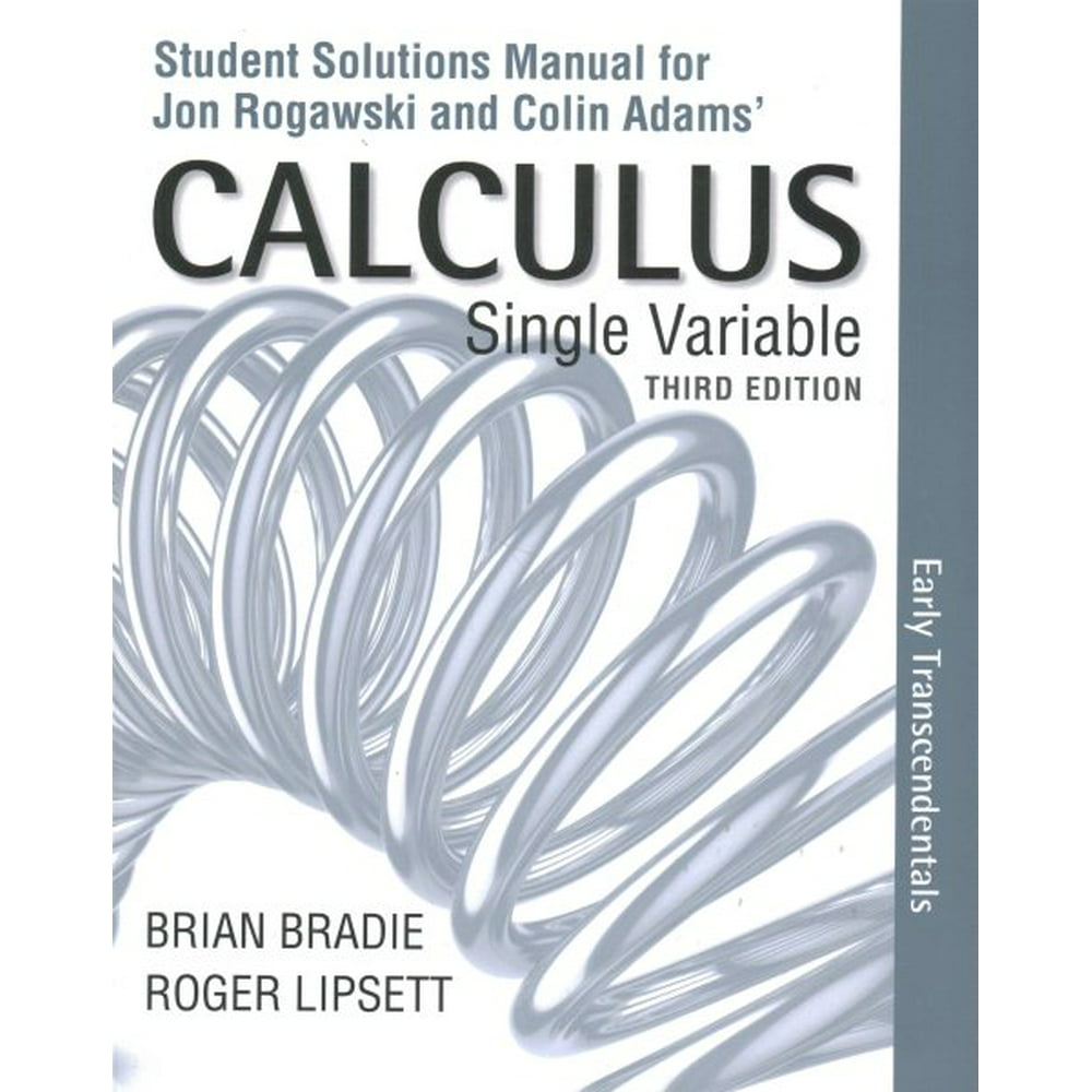Student Solutions Manual for Calculus Early Transcendentals (Single