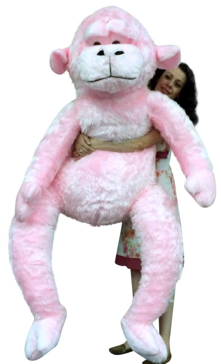 pink stuffed monkey