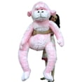 thumbnail image 1 of Giant Stuffed 6 Foot Pink Gorilla 72 Inch Soft Huge Plush Monkey Made in USA, 1 of 11