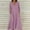 Hot Pink, variant on Women’s Cotton Linen Maxi Dress Long Sleeve Loose Casual V Neck Summer Beach Dress with Pockets
