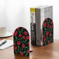thumbnail image 5 of Zufioo Cherry Print Wooden Bookends, Metal Bookshelf Non-slip Bookends, Home Furnishings Suitable for Bookcases Offices, 5 of 8