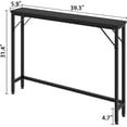 thumbnail image 2 of IdeaHouse 5.9" Narrow Sofa Table, Skinny Console Table with Storage, Slim Behind Couch Table for Living Room, Entryway, Hallway, Foyer - Black, 2 of 7