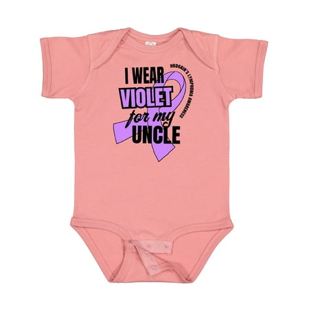 

Inktastic I Wear Violet for My Uncle Hodgkins Lymphoma Awareness Gift Baby Boy or Baby Girl Bodysuit