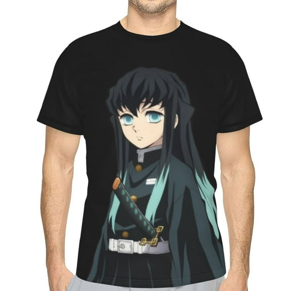 Muichiro Tokito Unisex 3d Pattern Printed Short Sleeve T-Shirts Casual Graphics Tees Small