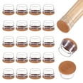 thumbnail image 1 of Uxcell 24-Pack Protectores de Piso para Patas de Silla, Copas de Silicona de 1.18-1.41 Pulgadas, Almohadillas de Muebles de Fieltro, Cubiertas para Patas de Silla [Blanco Transparente], 1 of 7