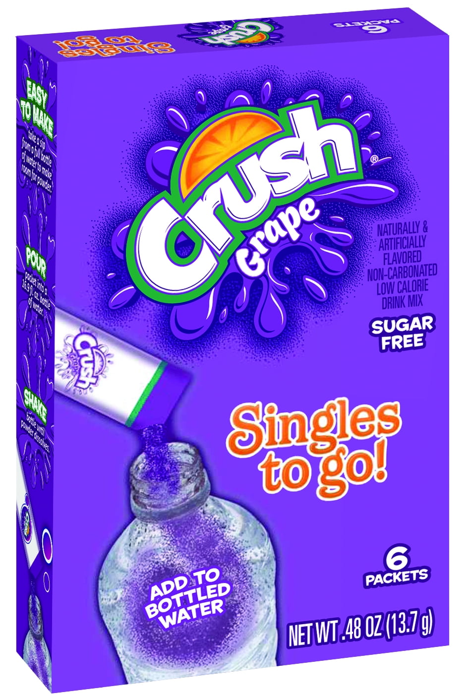 (6 Packets) Crush Grape Powder Sticks