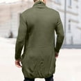 thumbnail image 4 of Toimothcn Mens Sweater Casual Long Length Sweater Coat Simple Solid Color Oversized Warm Loose Fit Knit Cardigan Coat Mens Dailywear, 4 of 7