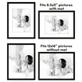 thumbnail image 3 of Americanflat 12x16 Picture Frame with Polished Plexiglass with 8.5x11 Mat 5 Pack Display Photo Frames - Black, 3 of 8