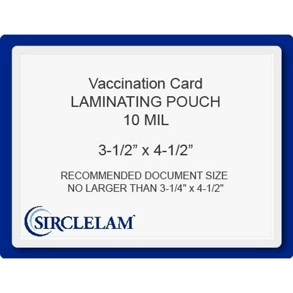 SircleLam VCC-10 10 Mil Thermal Laminating Pouches, 4-1/2" x 3-1/2", 100 Count, 1 Pack