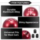 thumbnail image 4 of Kit de Pomo de Cambio de Marchas Unique Bargains, Bola Redonda de 5 cm con 3 Adaptadores para Vehículo Manual de 5 Velocidades de Aleación de Aluminio Rojo, 4 of 7