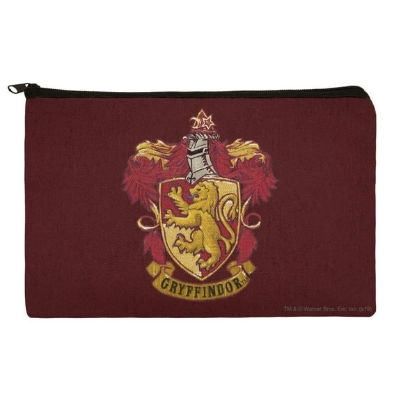 Harry Potter Gryffindor Painted Crest Pencil Pen Organizer Zipper Pouch Case