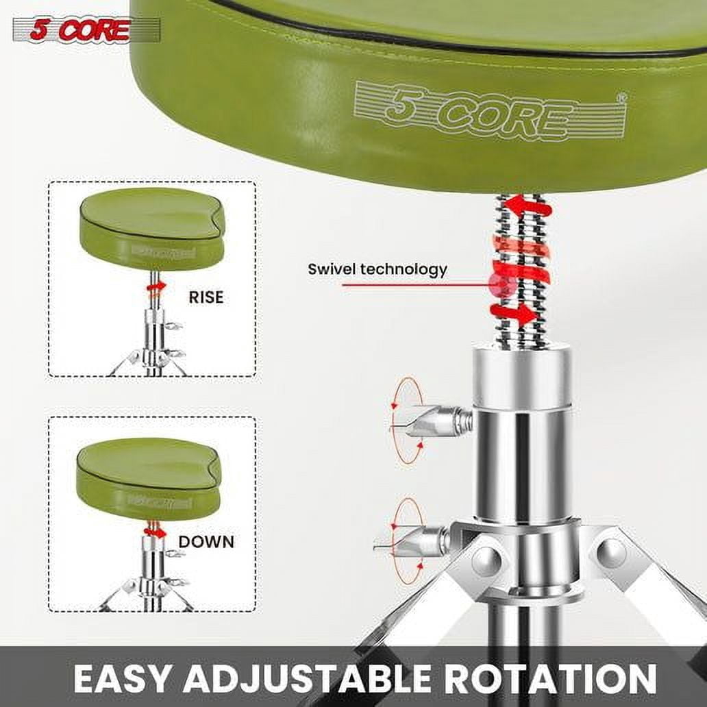 Drum Throne Padded Guitar Stool Saddle Drummer Seat for Adults & Kids - Dark Green