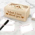 thumbnail image 6 of Personalized 'What I Love About You' Wooden Memory Box – Custom Engraved with Names & Date, Includes 150 Cards for Love Notes, Perfect for Anniversaries and Special Occasions, 6 of 6