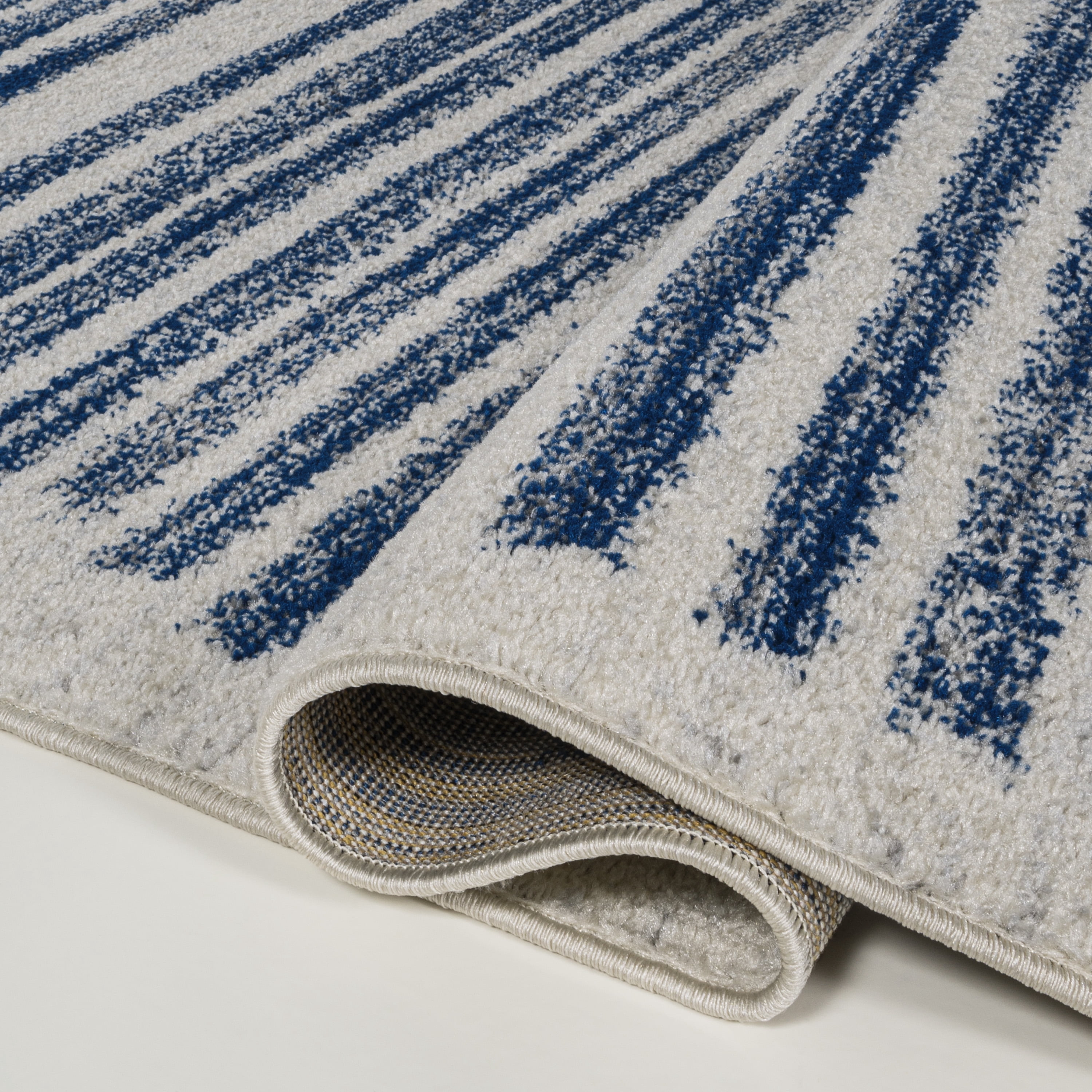 JONATHAN Y MOROCCAN HYPE 8 x 10 Area Rug, Khalil Berber Stripe - Cream/Navy, MOH207E-8