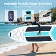 thumbnail image 4 of TINKLE WELL Inflatable Stand Up Paddle Board (SUP) Kit, Ultra-Stable Wide Design w/Non-Slip Deck & 2-in-1 Adjustable Paddle, Complete Set for Beginners/Experts, Youth & Adults, Blue, 4 of 7