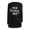 thumbnail image 4 of Lovskoo Women's Fuzzy Fleece Sweatshirt Pullover Tops Crewneck Long Sleeve Pocket Printed Winter Thick Warm Plush Top Black, 4 of 5