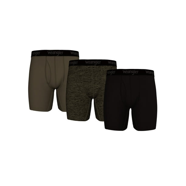 Wrangler Men's Cooling Stretch Nylon Boxer Briefs, 3 Pack