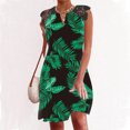 thumbnail image 2 of Vestido estampado adelgazante de encaje sin mangas con cuello en V casual de verano para mujer Fridja hjkh6346, 2 of 5