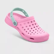 Joybees Toddler Harper Slip-on Water Shoes - Pink/Green 6-7